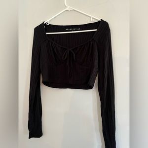 Women’s long sleeve black sweater